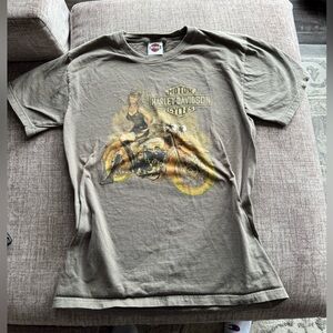 Harley-Davidson Olive Brown Motorcycle Graphic Tee